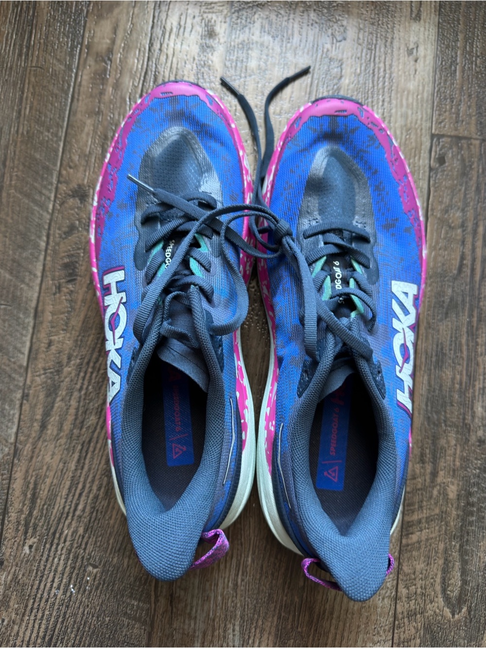 Hoka Women's Blue and Pink Athletic Running Shoes NWOT